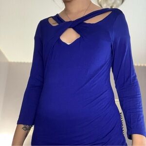 VENUS Women's Royal Blue Long Sleeve Top